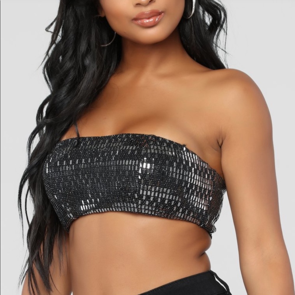silver crop top